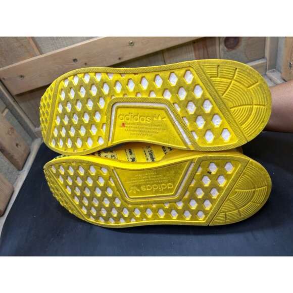 Adidas NMD_R1 V2 All Over Print Yellow Sneakers Size 12 Mens Athletic Shoes - Picture 8 of 12